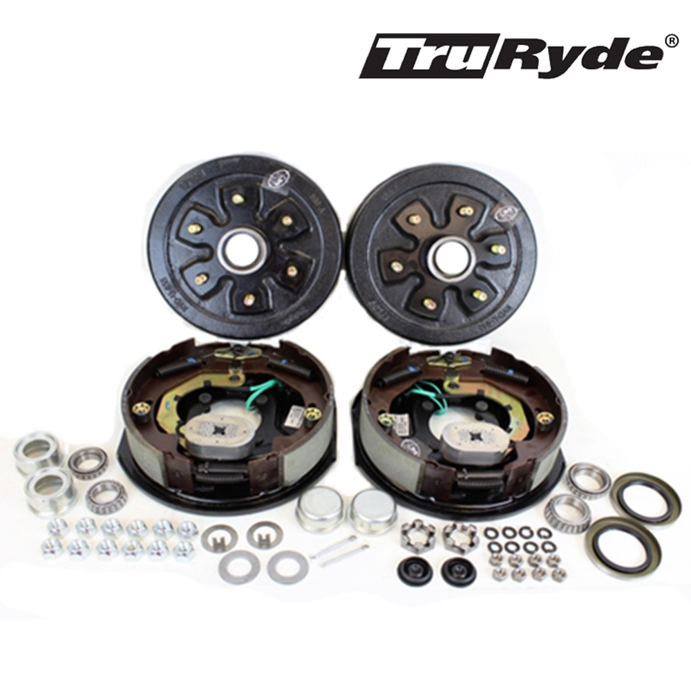 Add Brakes to Your Trailer Complete Kit 3500 axle 6 x 5.5 Bolt Electric 10" Drum 