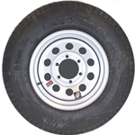 15" Silver Modular Wheel and Bias Tire ST22575R15D with a 6-5.5" Bolt Circle - 128698GCCWT33B-PM