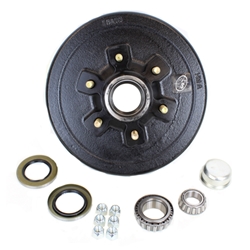 TruRyde® 6-5.5" Bolt Circle Trailer Hub/Drum with Parts for a 5,200 lbs. Trailer Axle -13HLB3E-IPS
