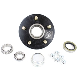 TruRyde® 5-5.5" Bolt Circle Trailer Hub with Parts for a 3,500 lbs. Trailer Axle -555LB1E-IPS