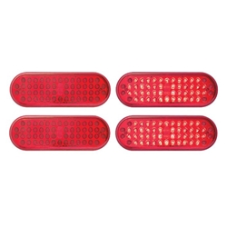 6” Oval Sealed LED Stop/Turn/Tail Light (48 Diodes) Pair