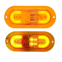 GloLight 6" Oval Sealed LED E Rated Mid-Ship Turn Signal and Intermediate Marker Light