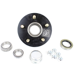 TruRyde® 5-4.5" Bolt Circle Trailer Hub with Parts including Timken® Bearings for a 3,500 lbs. Trailer Axle -545LB1E-TK