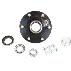 TruRyde® 6-5.5" Bolt Circle Trailer Hub with Parts including Timken® Bearings for a 3,500 lbs. Trailer Axle -655LB1E-TK
