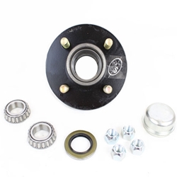 TruRyde® BT8 4-4" Trailer Hub with Parts including Timken® Bearings for a 2,000 lbs. Trailer Axle - BT121E-TK