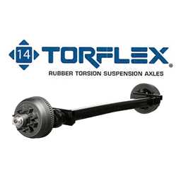 12,000 lb. #14G Dexter® Torflex® Rubber Torsion Suspension Trailer Axle Beam