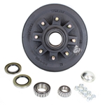 TruRyde® 8-6.5" Bolt Circle Trailer Hub/Drum with Parts for a 7,000 lbs. Trailer Axle - 42865LB3E-IPS