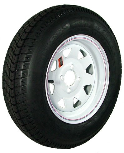 13" White Spoke Wheel and Bias Tire 17580D13C with a 4-4" Bolt Circle - 13440WSWT11B-IPS