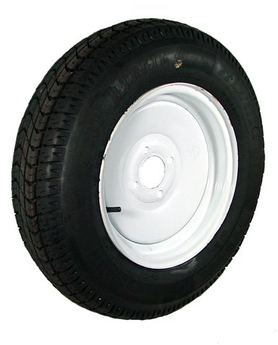 13" White Spoke Wheel and Bias Tire 17580D13C with a 4-4" Bolt Circle - 1714820WT11B-IPS