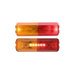 Optronics Red/Amber Thin Line Sealed LED Fender Light (10 Diodes) MCL-67ARBK