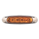 Amber Miro-Flex Star Sealed LED Marker/Clearance Light (4 Diodes)