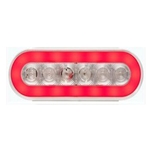 6" Clear Oval GloLightTM Stop/Turn/Tail Lights RED
