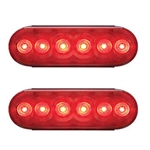 6” Oval Sealed LED Stop/Turn/Tail Light (6 diodes) Pair