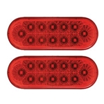 Miro-Flex 6” Oval Sealed LED Stop/Turn/Tail Light Red Pair