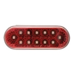 Miro-Flex 6” Clear Oval Sealed LED Stop/Turn/Tail Light Red