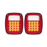 LED Red Combination Tail light 52 Diodes Passenger & Driver Side w/5-LED license plate