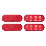 6” Oval Sealed LED Stop/Turn/Tail Light (48 Diodes) Pair