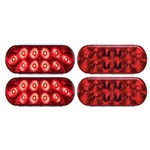 6” Oval Sealed LED Stop/Turn/Tail Light (10 diodes) Pair