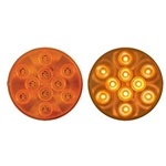 4” Round Sealed Yellow LED Parking/Turn Signal  (10 diodes)
