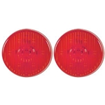 Red 2.5” Round PC-Rated LED Marker/Clearance Light Pair