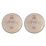 Clear lens Amber 2.5” Round PC-Rated LED Marker/Clearance Light Pair
