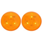 Amber 2.5” Round Sealed LED Marker/Clearance Light Pair