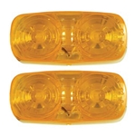 Amber Bullseye LED Marker/Clearance Light Pair