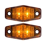 Amber Mini-Sealed LED Marker/Clearance Light Pair