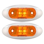 Yellow Surface Mount LED Marker/Clearance Light Pair