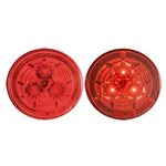 Red Miro-Flex™ 2.5” Round Sealed LED Marker/Clearance Light