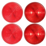 FLEET Count™ 2.5” Round Sealed Red LED Marker/Clearance Light Pair