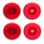 GloLight™ 2.5” Round Sealed Red LED Marker/Clearance Light Pair
