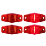 Mini Sealed Red LED Horizontal-Vertical Marker/Clearance Light Pair