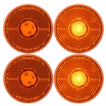 Amber LED 2.5" Round Marker/Clearance Light with Reflex Pair