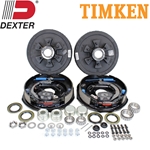 Dexter® 6-5.5" Bolt Circle 5,200 lbs. Trailer Axle Electric Brake Kit With Timken Bearings