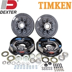 Dexter® 8-6.5" Bolt Circle 7,000 lbs. Trailer Axle Electric Brake Kit with Timken® Bearings - BK42865ELE-DB-TK