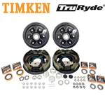 6-5.5" Bolt Circle 4,400 lbs. TruRyde® Trailer Axle Electric Brake Kit With Timken Bearings