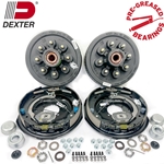 Dexter® Pre-Greased Easy Assemble 8 on 6.5" Hub and Drum 9/16" Studs Nev-R-Adjust Electric brake kit for 7,000 lbs. Trailer Axle - PGBK42865ELEAUTO916
