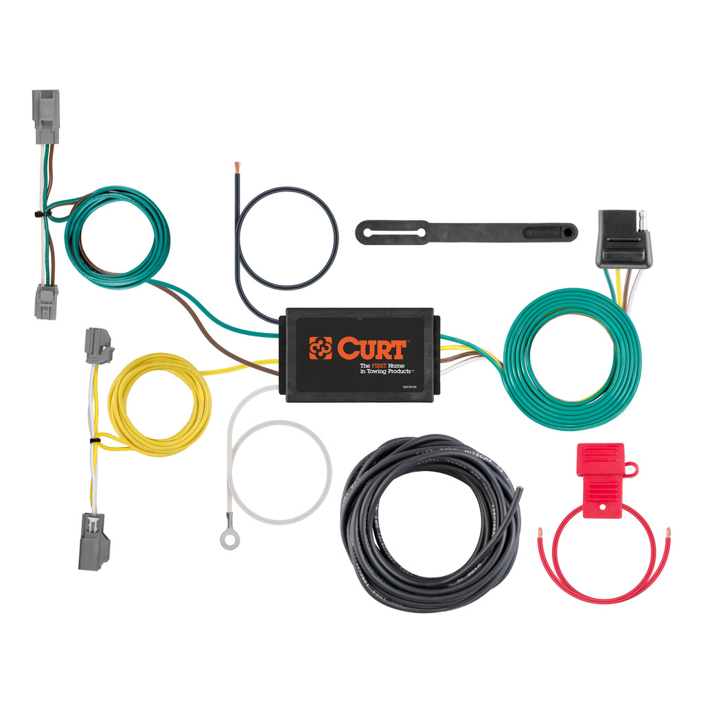 CURT Curt Custom Wiring Harness, 4-Way Flat Output, Select