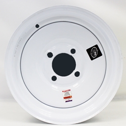 Twelve Inch Four Hole Solid White Trailer Wheel - 41200