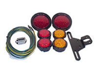 Optronics® Round Grommet LED Trailer Light Kit for under 80" wide, under 30' long and under 10,000 lbs. capacity - 102-LK