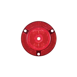 2" Red Round Sealed 7-LED Flange Mount Marker/Clearance Light with Reflex - MCL52RHXB