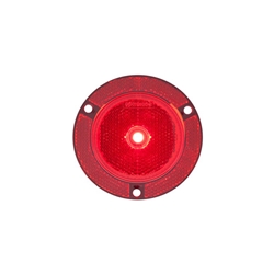 2.5" Round Red Marker/Clearance Light With Locking Clip - MCL002RXBK