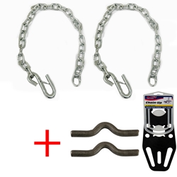36" X 1/4" 1-HOOK SAFETY CHAIN, 5,000 lbs. capacity.