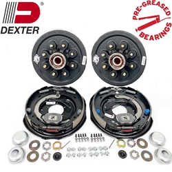 Dexter® Pre-Greased Easy Assemble 8 on 6.5" Hub and Drum 9/16" Studs Electric brake kit for 7,000 lbs. Trailer Axle - PGBK42865ELE916